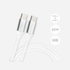 鋁合金粗線快充傳輸線 TYPE-C TO TYPE-C 60W 充電傳輸線